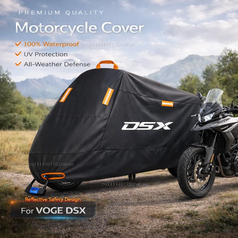 

For VOGE 900 625 DSX900 Outdoor Motorcycle Cover Waterproof Thickened Polyester UV Protective Rain Dust Sun All Weather Cover