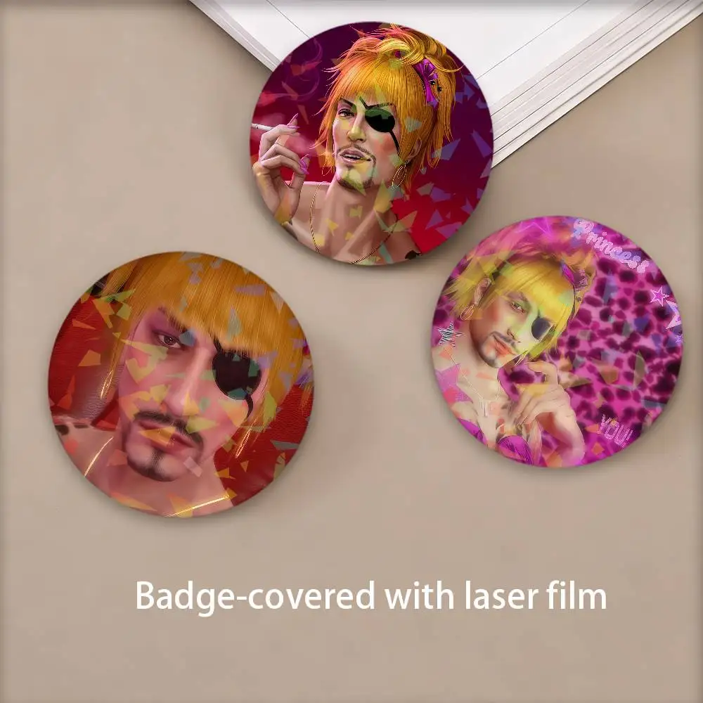 Liebe G-Goro Majima Y-Yakuza Abzeichen Set Glas Glanz Revers Rucksack Kostüm Geschenk Dekoration Geburtstag Emaille Pin Tasche Brosche