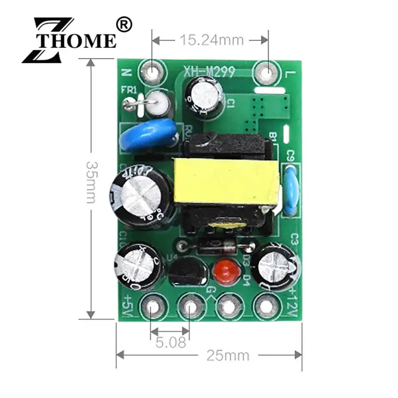 

Mini AC-DC Converter AC110V 220V To DC 12V 0.2A+5V Module Board Switching Power Module Mini AC-DC Converter