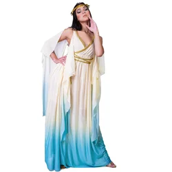 Greek Goddess Dress Costume Women's Sexy Cosplay Long Dress Cleopatra Queen Cosplay Costume Halloween Carnival Performance Dress