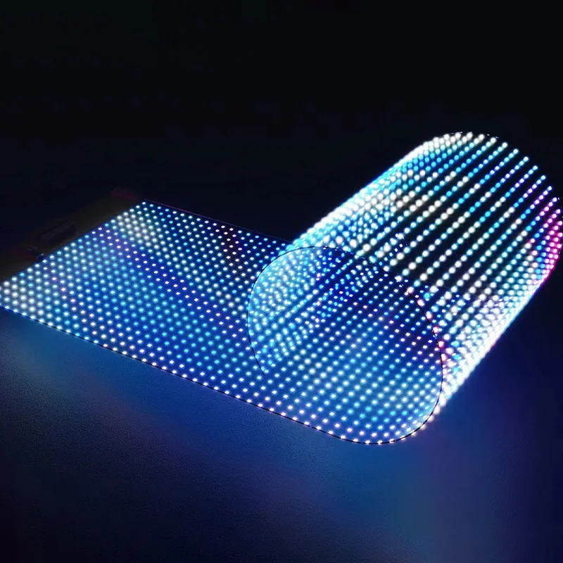 Led Transparent film Screen flexible Transparency Crystal flexible windows Self Adhesive for Shopping Mall Glass