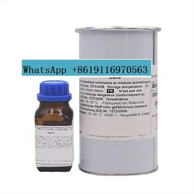 American Dow Corning DC184 PDMS الغراء البصري Dow Corning 184 واضح Polydimethylsiloxane مرنة بوتينغ الغراء