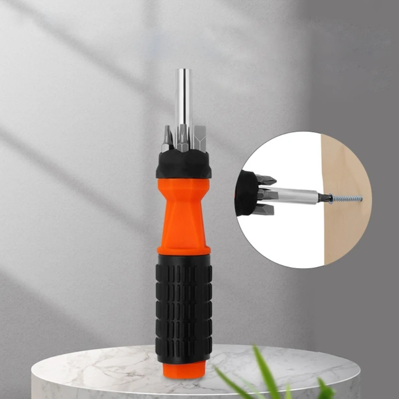 Versatile 6 in 1 Screwdriver Set Multi Bit 6mm Bits for DIY Maintenance Tool