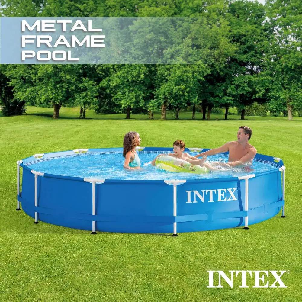 Metal Frame 12 ft x 30 in Round Above Ground Outdoor Backyard Swimming Family Pool for Kids and Adults Ages 6 and Up, Custom