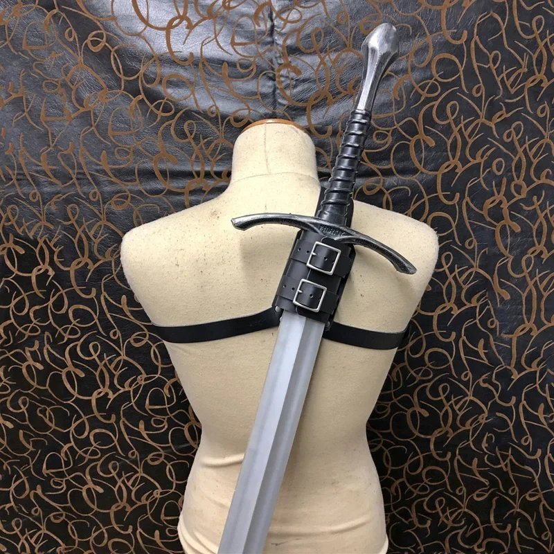 Medieval Shoulder Strap Espada Titular Bainha Bainha para Homens Adultos, Larp Cavaleiro Arma, Rapier Belt, Coldre Gear, Cosplay Traje