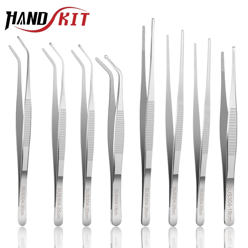 Anti-iodine Medical Tweezers Stainless Steel 304 Long Straight