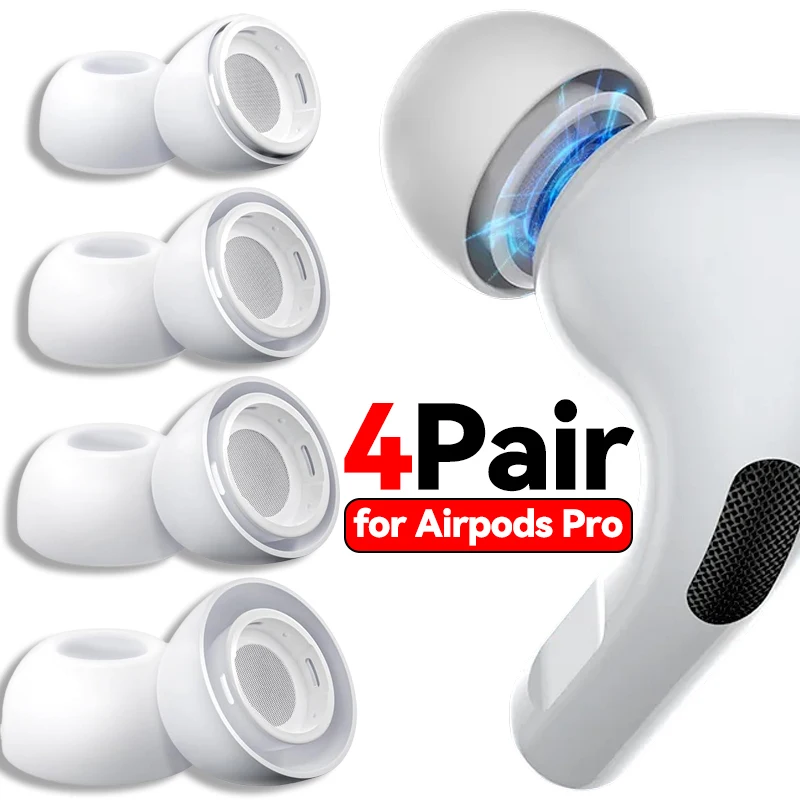 نصائح الأذن من السيليكون لأجهزة Apple Airpods Pro 1st 2nd سدادات الأذن الواقية سماعات الأذن غطاء الحد من الضوضاء ثقب وسادات الأذن لـ Air Pods Pro #1