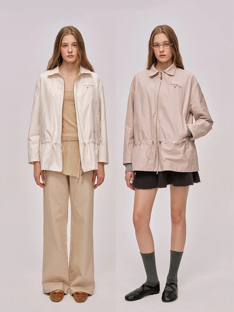 

Повседневная свободная женская куртка Moonmoi с отстегивающимися элементами, из хлопка и полиэстера, с множеством карманов, длинными рукавами, на молнии