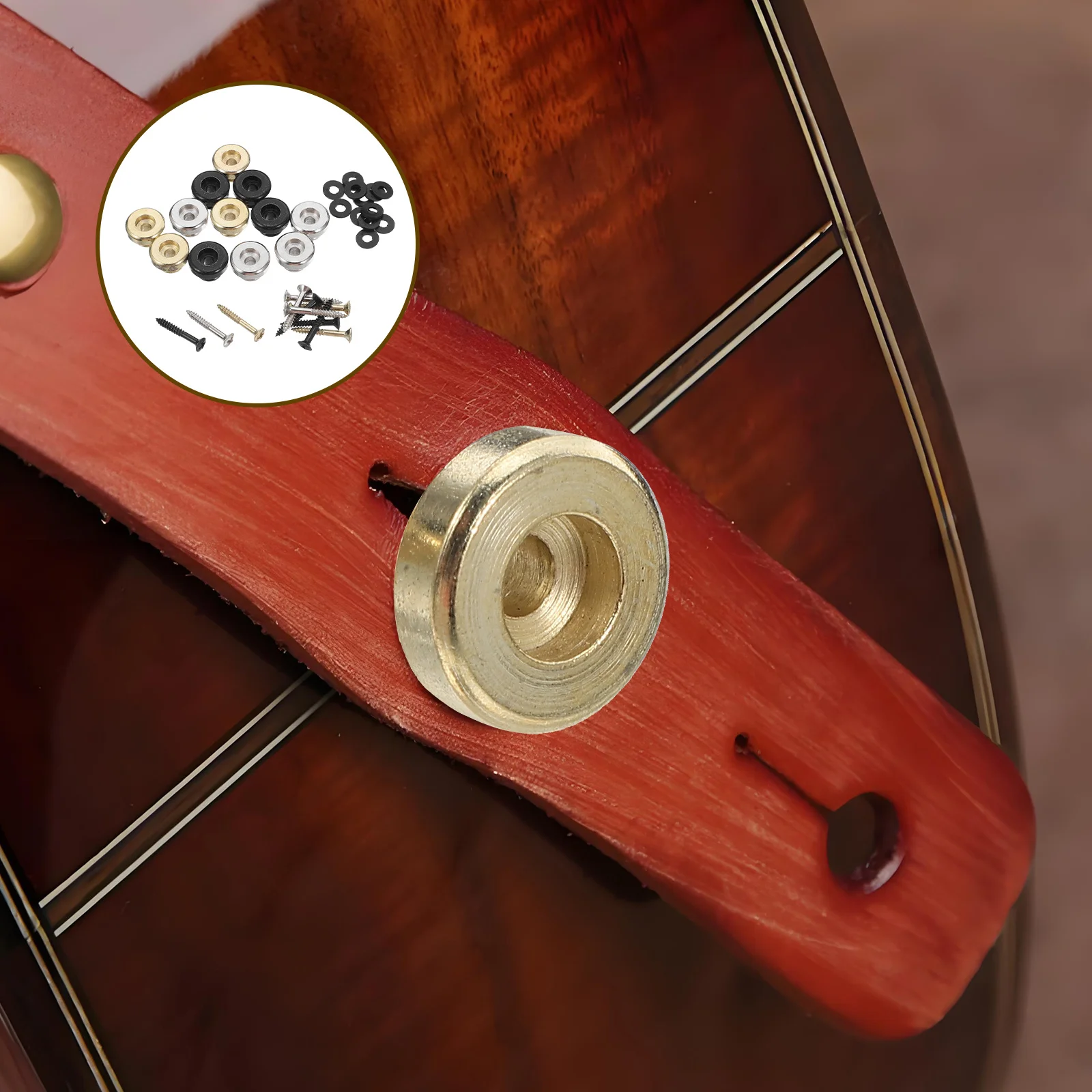 

12 Pcs Electric Guitar Acoustic Strap Lock Adapter Auto Locking Adjustment Buckle Closures Repair Tools Security Button