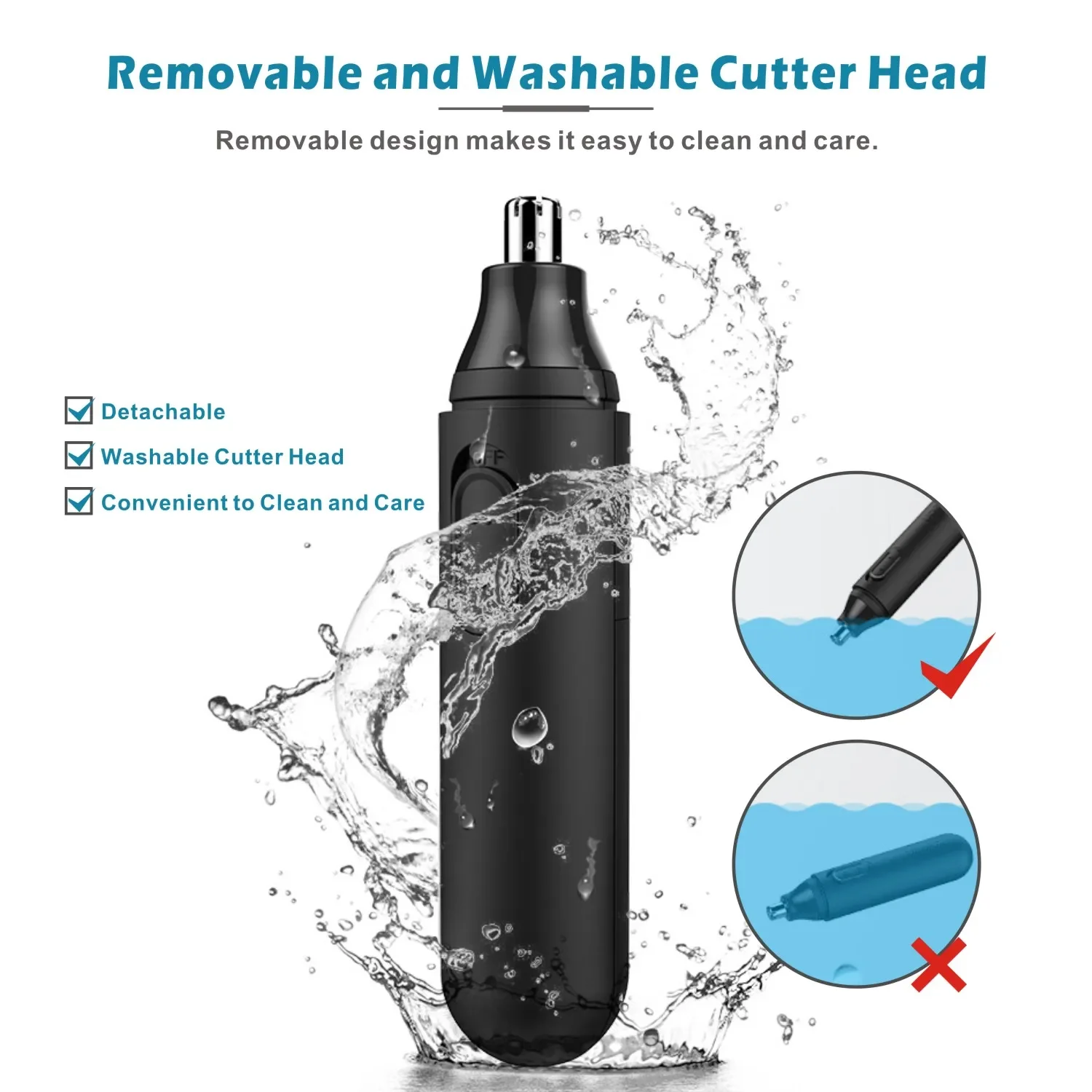 Electric Nose Hair Ear Eyebrow Trimmer Portable Nose Hair Cut Shaping Removal Face Care Shaver Clipper Safe Cleaner Tool