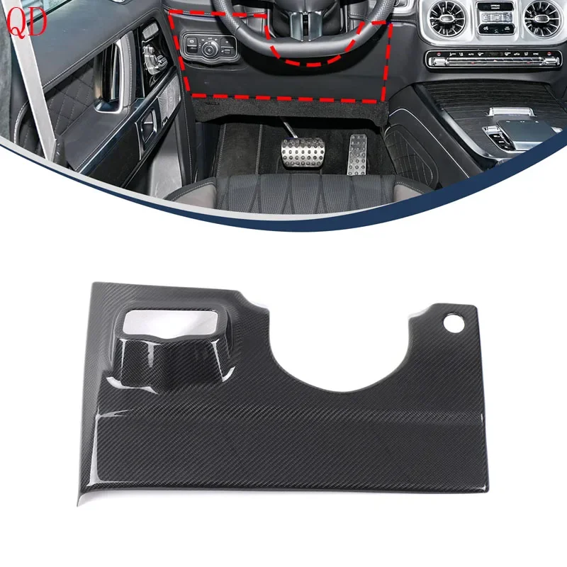 For Mercedes-Benz G-Class G500 2025 Real Carbon Fiber Car headlight switch panel cover decorative sticker interior accessories