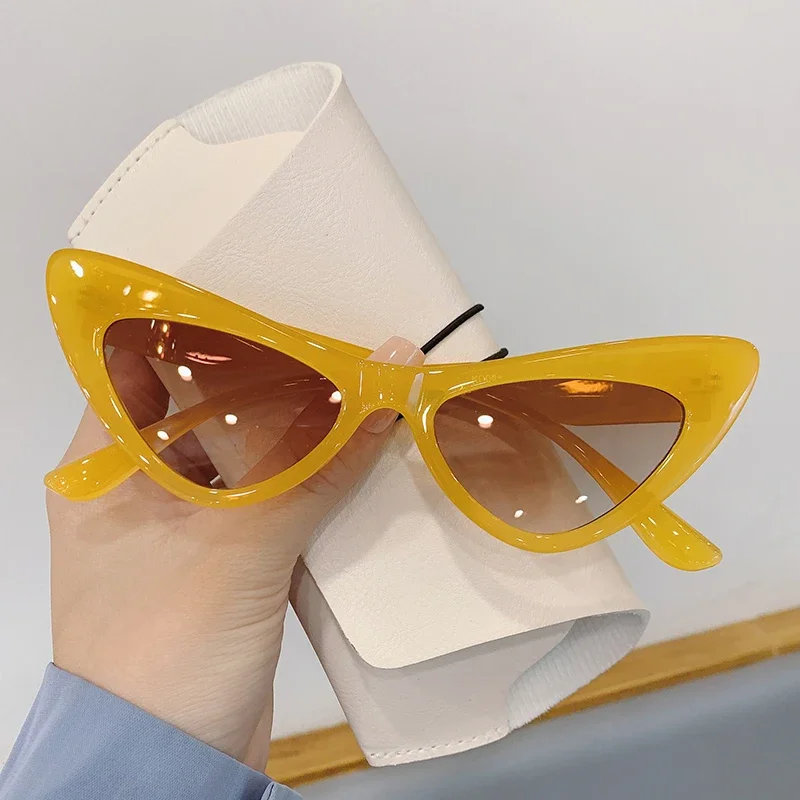 Fashion Cat Eye Sunglasses for Women 2023 New Fashion Vintage Personality Glasses Candy Colors Eyewear Outdoor Street Shooting