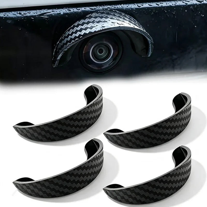 360 Front Rear Lens HD Anti-scratch Sunshade Car Backup Camera Rain Cover Self-adhesive Waterproof Universal Auto Accessories