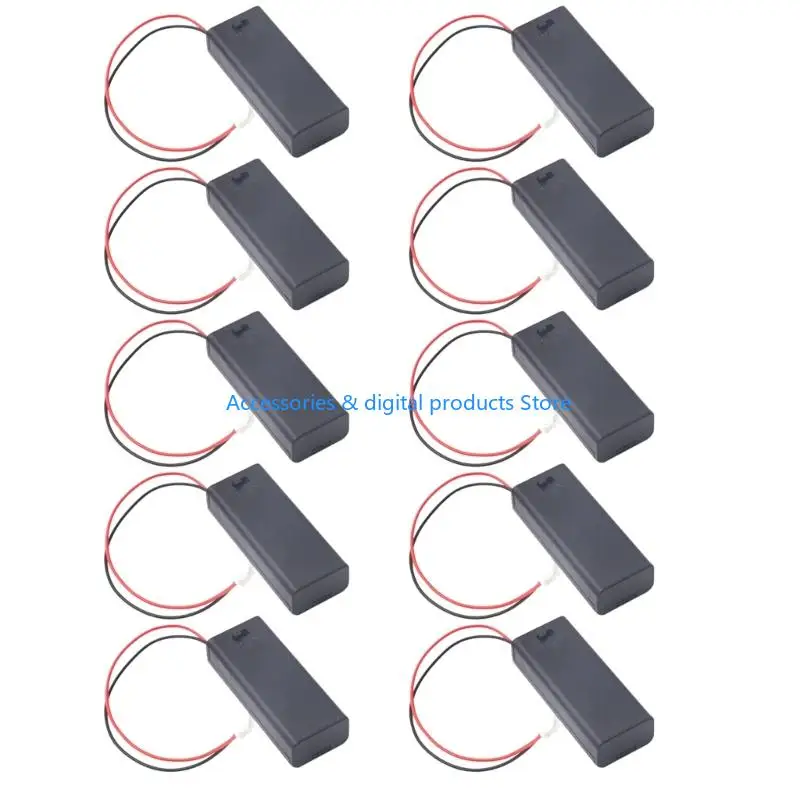 77JD 2 3A Battery Case With Cover ABS Plastic Holder For DIY Electronics Projects