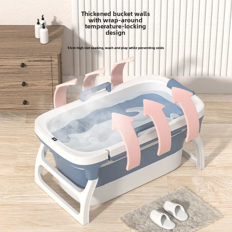 دلو سباحة للأطفال حديثي الولادة قابل للطي بحجم كينج، دلو سباحة منزلي #4