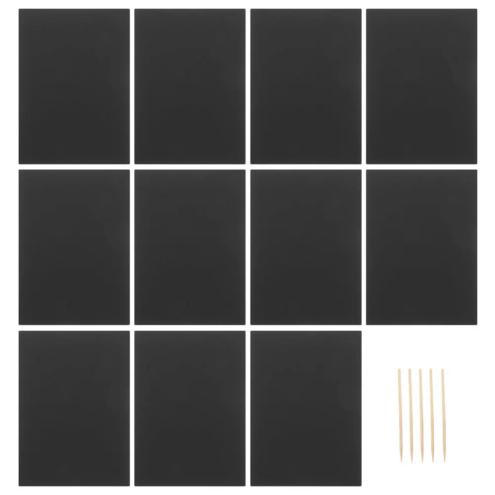Drawing Paper Set 32 Sheets Scratch Off Art Kit Black Background DIY Painting Scraping Paper with Bamboo Stick Creative Fun
