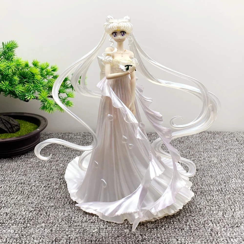 

Beautiful Girl Warrior Gk Wedding Dress Pretty Girl Moon Hare Box-packed Model Ornaments Handmade Toys Gifts