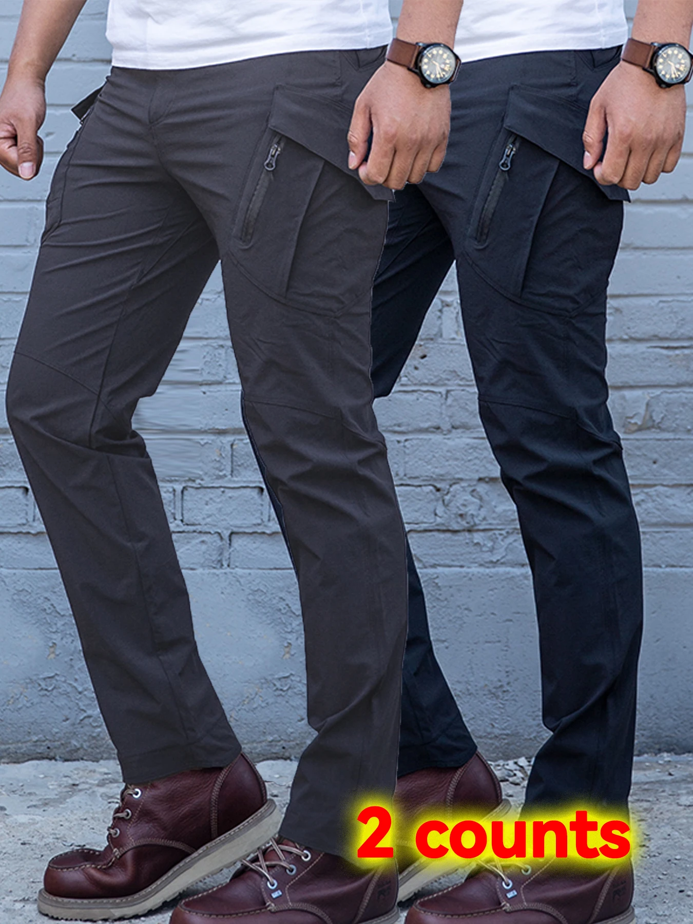 

Износостойкие рабочие брюки, мужские прямые брюки-карго с несколькими карманами, уличные беговые тактические брюки, весенне-осенние повседневные брюки