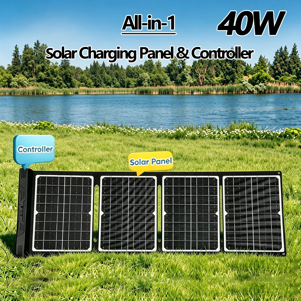 Drone Solar Charger - 컨트롤러가 함께 제공되는 40W 18V 접이식