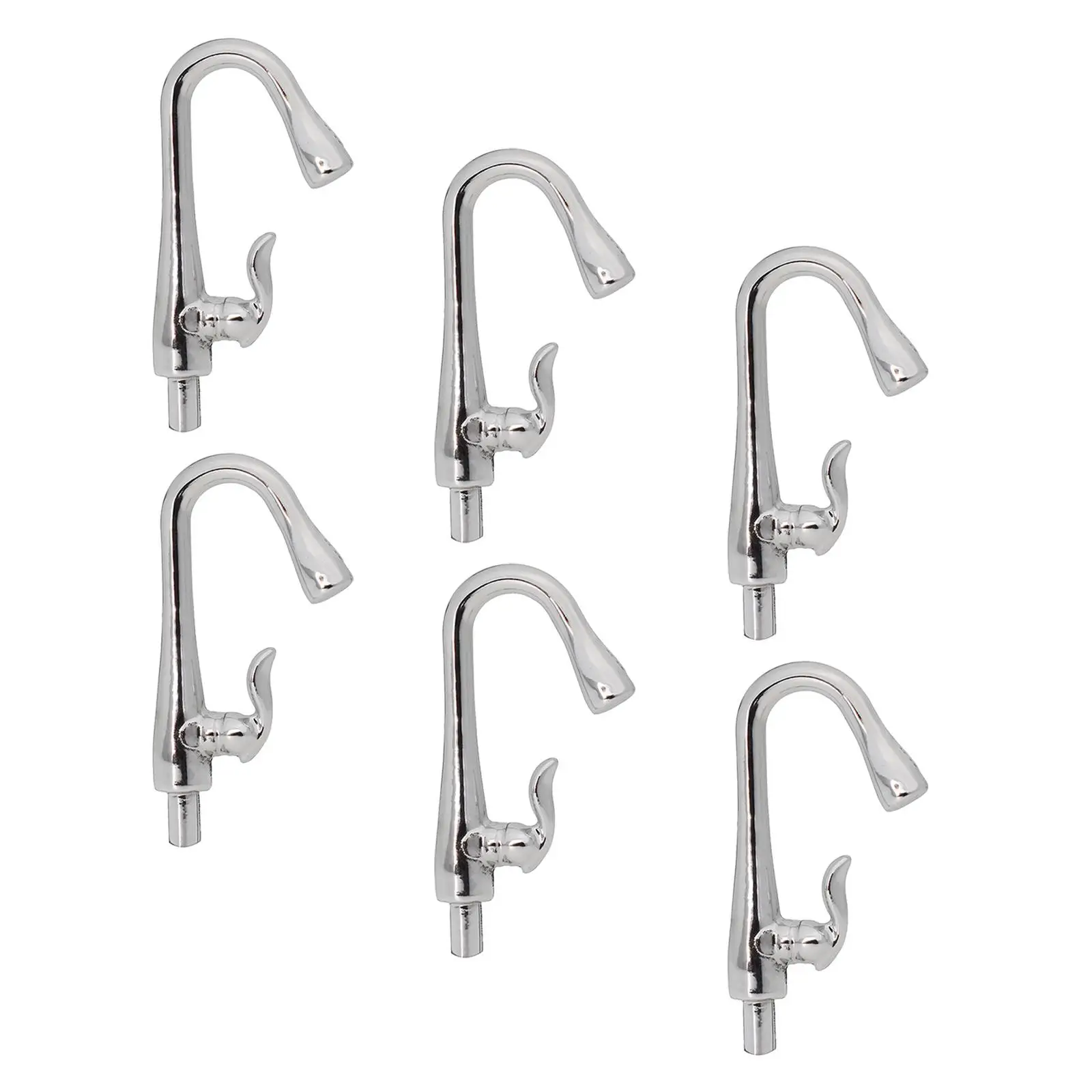 

6Pcs Dollhouse Miniature Faucet Playset Furniture Model for Photography Props Bathroom Decor Play House Parts BJD Decor Supplies
