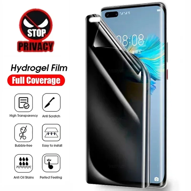 2PCS Anti Grare Privacy Hydrogel Film for Honor 30 V40 50 60 70 80 SE GT 90 100 Magic 3 4 5 6 Pro Lite Soft TPU Screen Protector