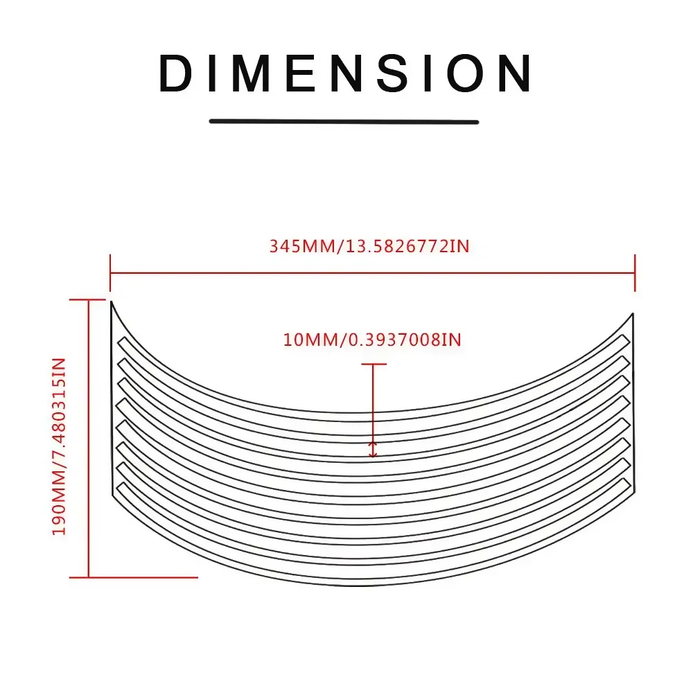 16 Strips Wheel Sticker Stripe Tape Bike Motorcycle 17 18inch for Honda Cbr650R Yamaha Cb500F Honda X Adv 750 Bmw Gs