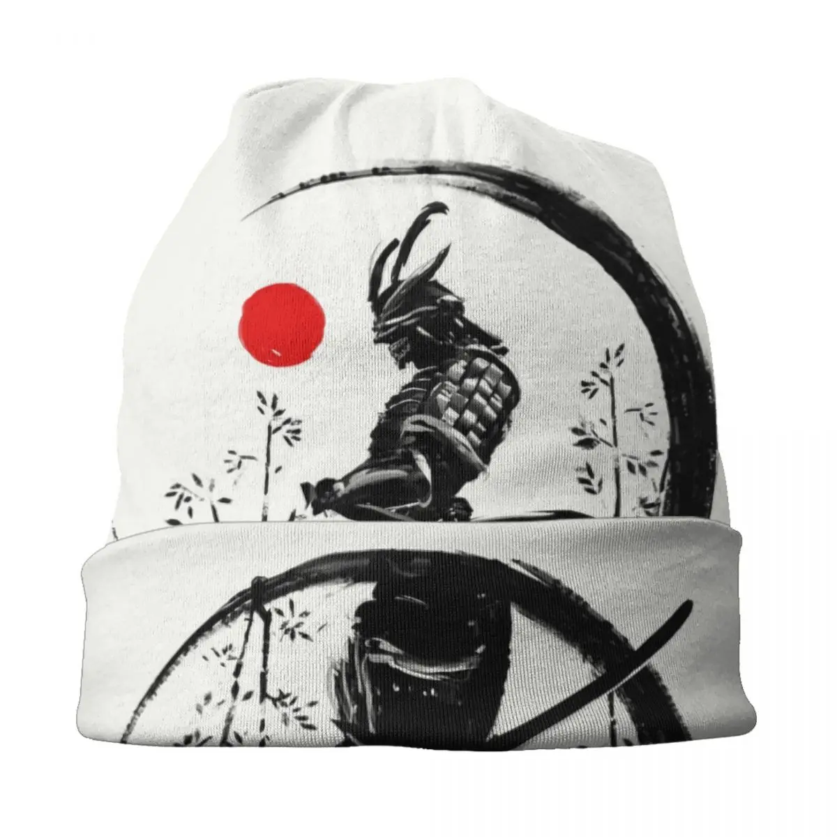 Custom Japanese Samurai Warrior Bonnet Hats Hip Hop Knit Hat Men Women Autumn Winter Warm Katana Bushido Skullies Beanies Caps