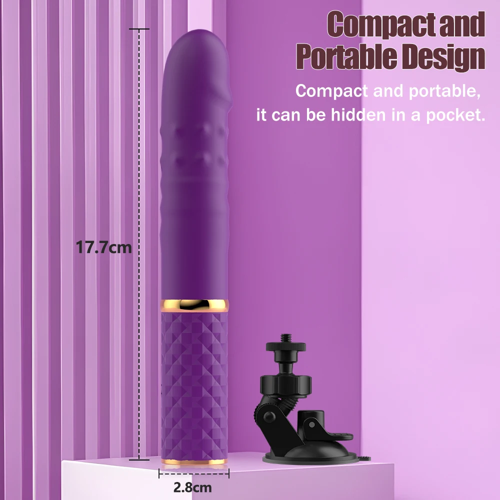hands free thrusting dildo Dildo Vibrators Female Sex Toy with 9 Thrusting & 10 Licking Patterns main image 0