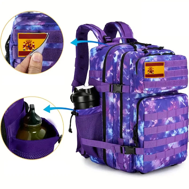 

45L Tactical Backpack 3P Bag 3 Days Assault Outdoor Backpack Travel Waterproof Climbing Rucksack Camping Hiking Hunting Mochila
