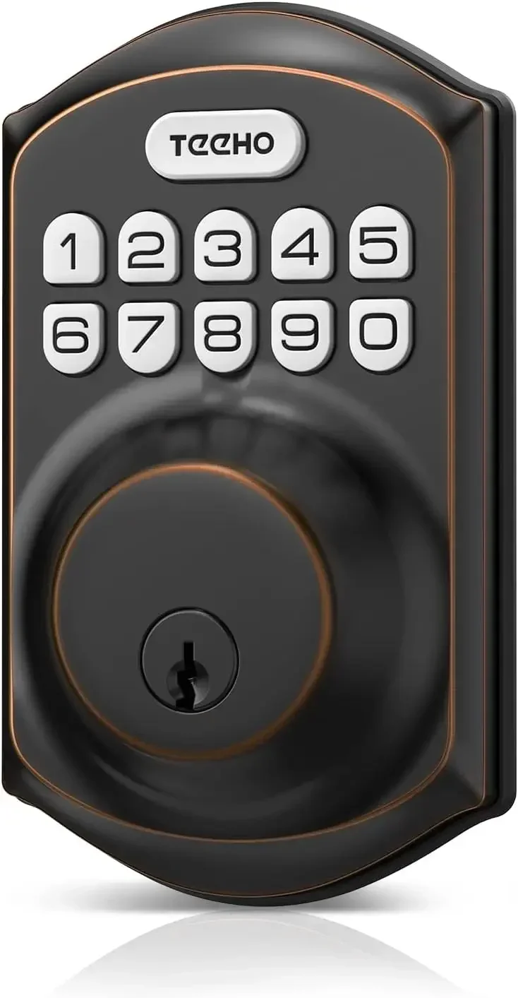 

TE001 Keyless Entry Door Lock with Keypad - Smart Deadbolt Lock for Front Door w/ 2 Keys - Auto Lock - Easy Installation -USA