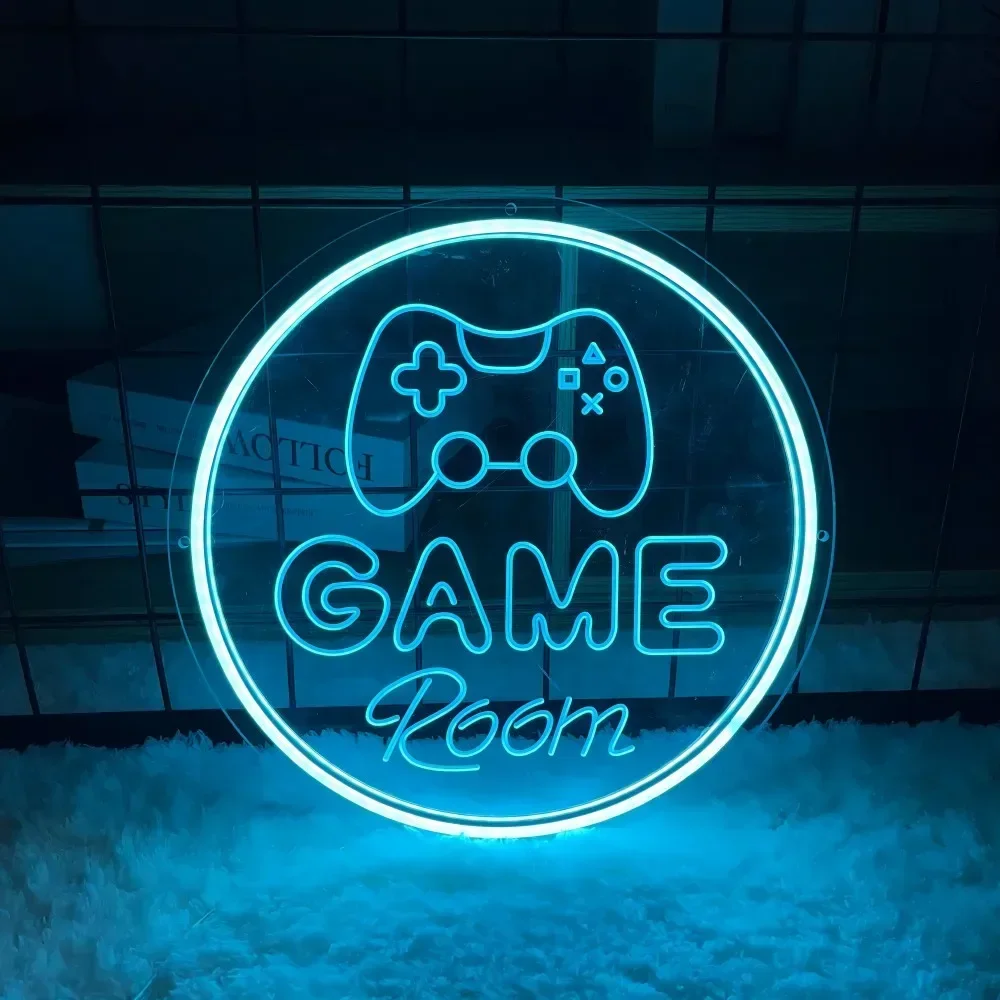 sinal de neon personalizado sala de jogos decoracao do quarto do gamer grave neon para gaming room deco luz de neon personalizada usb na parede 01