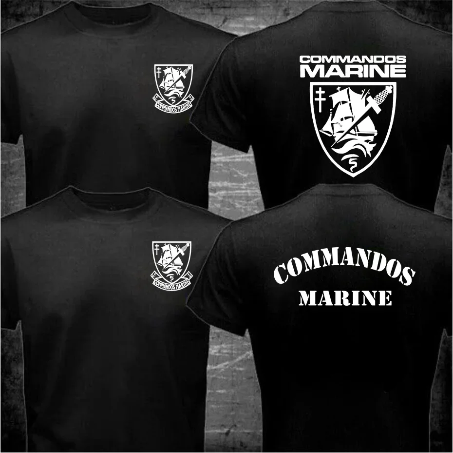 French Army Special Operation Forces Counter Terrorist Commandos Marine T-Shirt Men Cotton Tshirt Tees Streetwear Harajuku Shirt