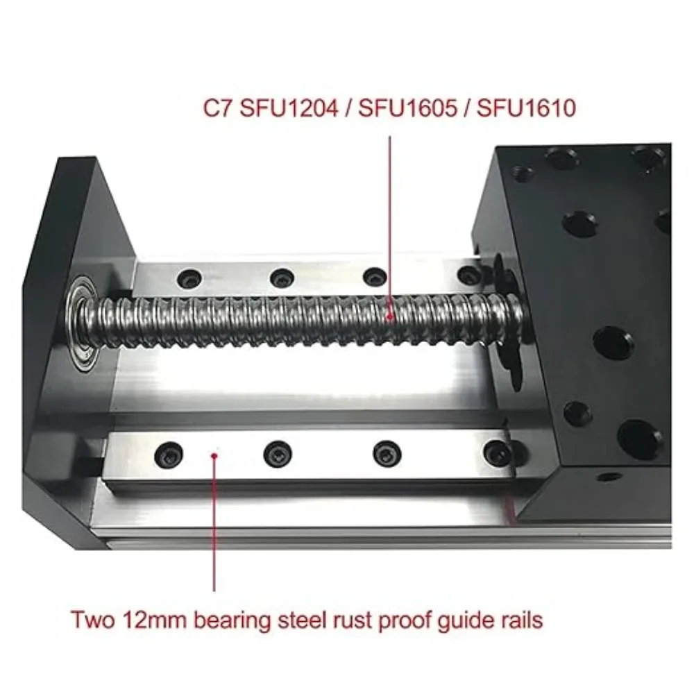 Metal Ball Screw nut SXG1605 Sliding Table Z Axis Stage Travel 100-1000mm MGR12 Guide SFU1605 Ball Screw Linear Actuator