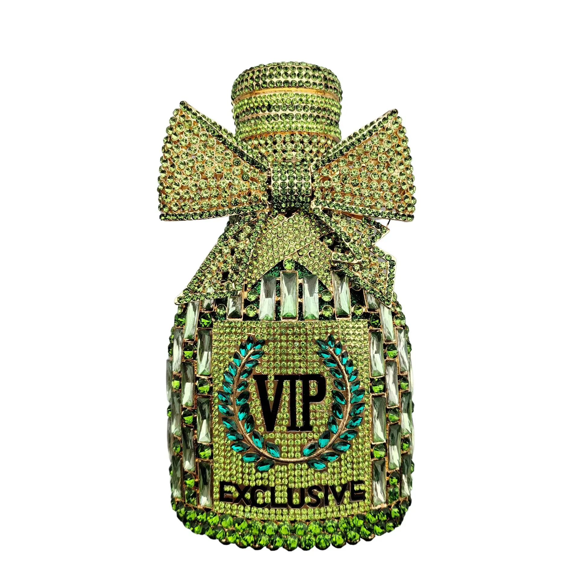 

Bottle Crystal Clutch Bow Wine Bottle Diamond Dinner Bag Banquet Clutch Crystal-Embellished Party Clutch Bolso Diseñador De Lujo