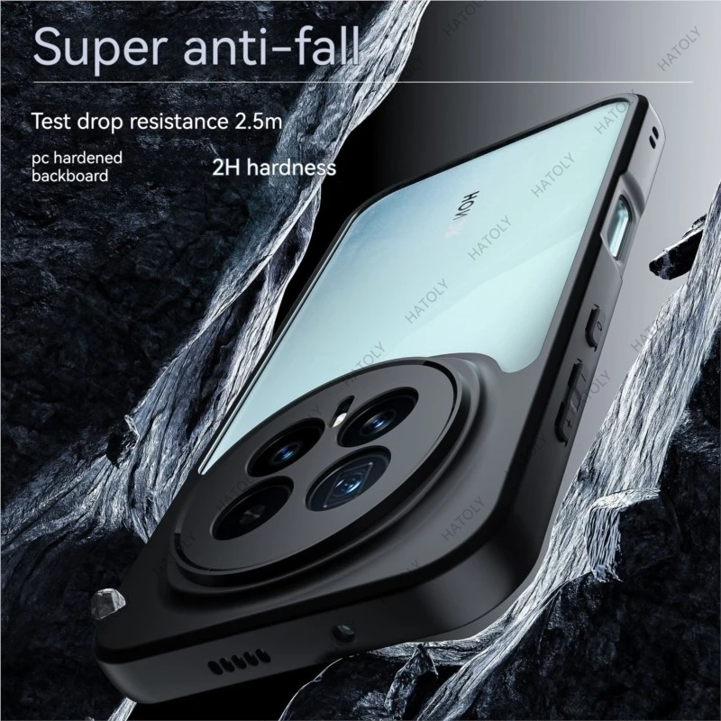 Para honra magia 8 pro caso para honra magia 8 pro tpu caso anti-choque tpu transparente quadro preto caso para magic8 magic8pro