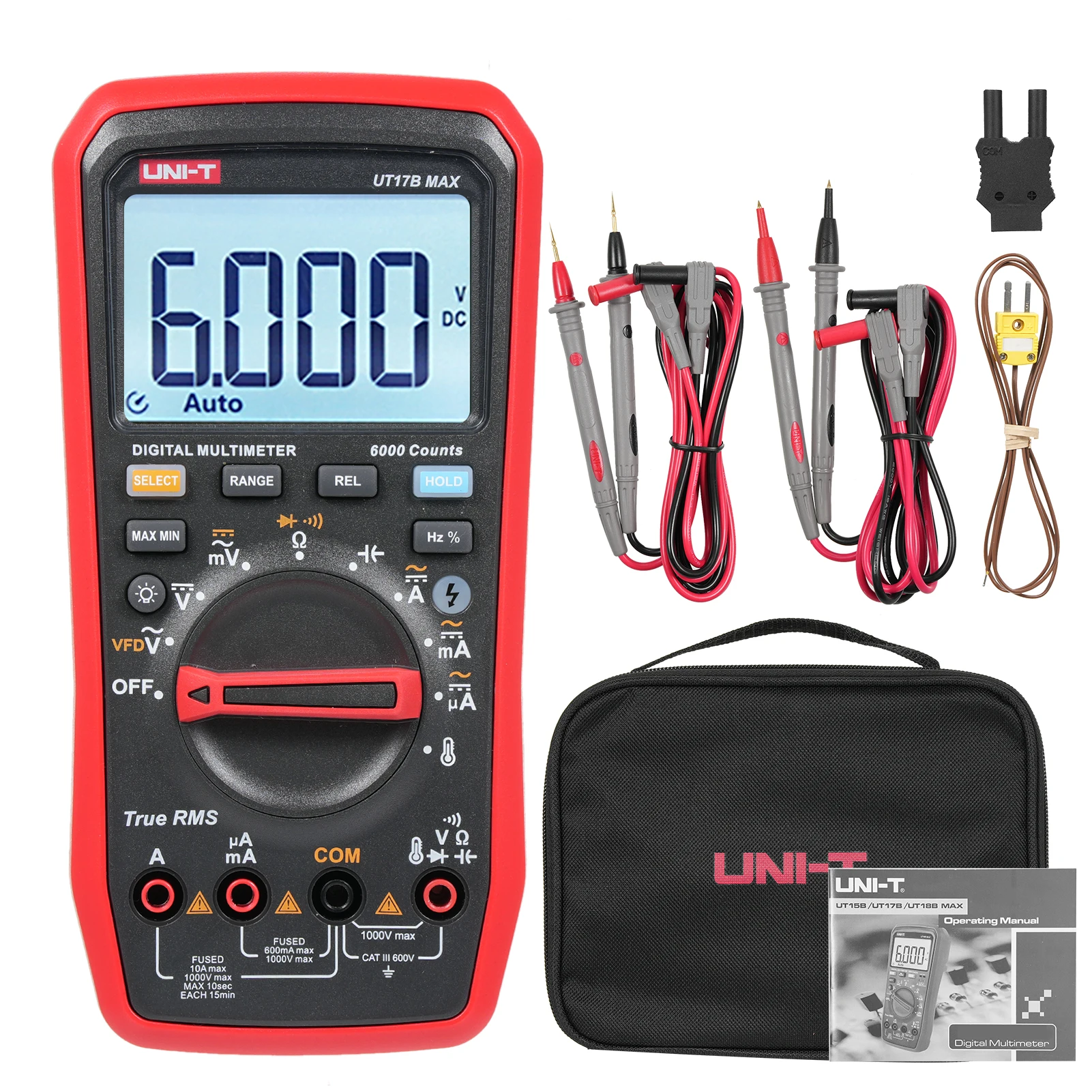 

UNI-T True RMS Digital Multimeter UT15B MAX UT17B MAX AC DC Voltage Meter Capacitor Tester True RMS Electric Multi Meter