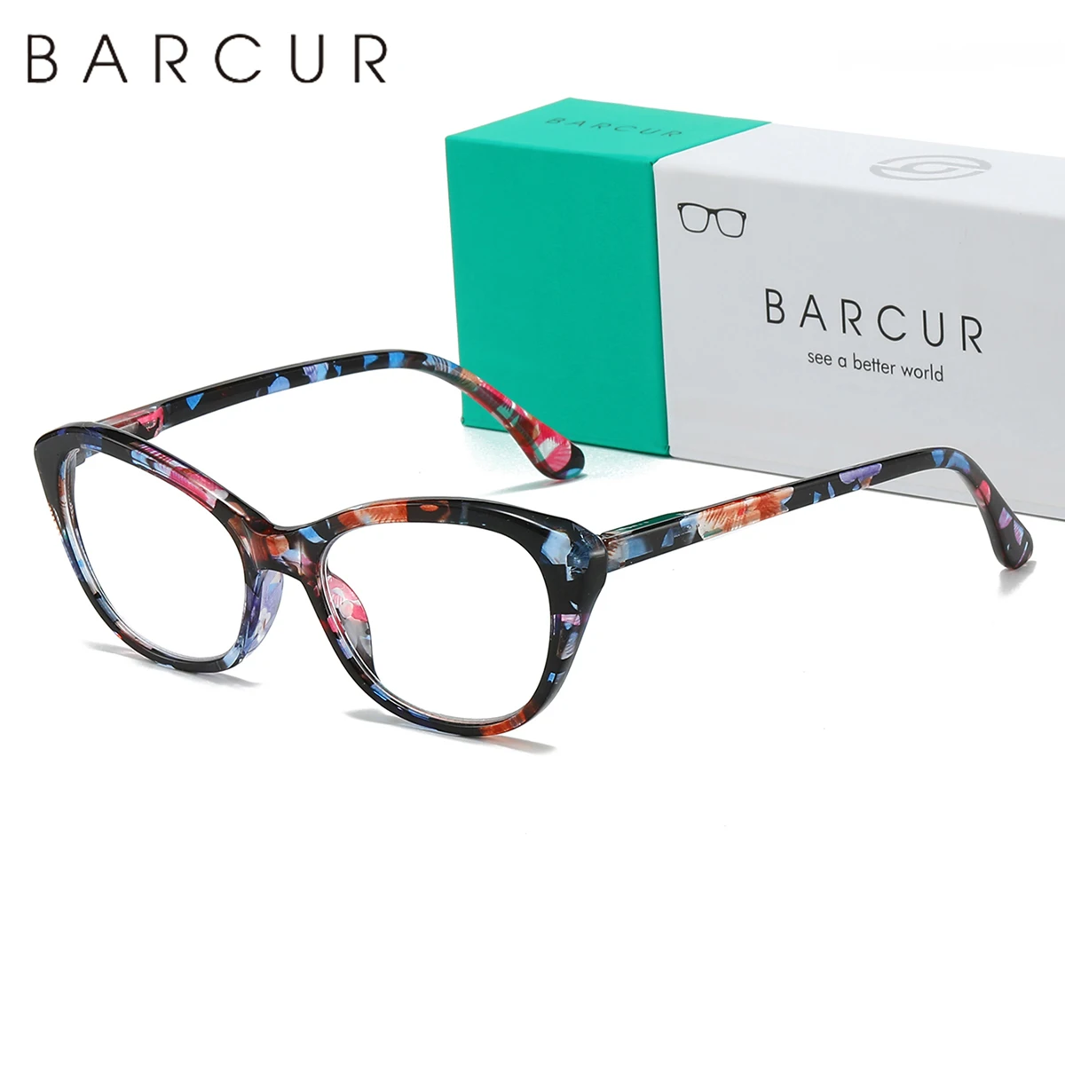 BARCUR Fashion Small Flower Butterfly Frame Women Reading Glasses Secure Hinges Comfortable Durable Men Presbyopia Eyeglasses