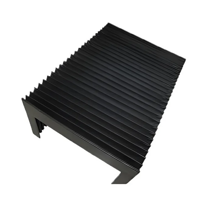 Black and white fiberglass nylon bellows shield for numerical control machine tools