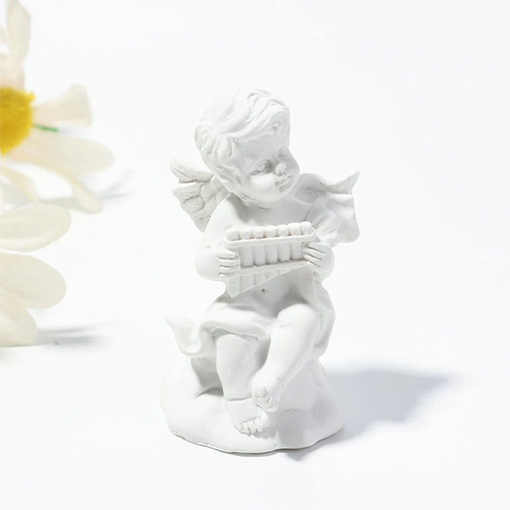 

3Pcs Classic Cherub Resin Angel Sculpture Home Decor Resin Garden Ornament White Angel Sculpture Garden Statue