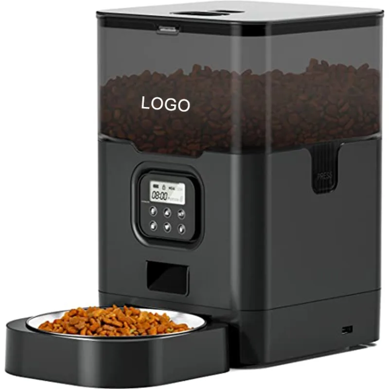 Automatic Programmable Cat Pet Feeder 4L 6L Meal Timing Food Meal Part Size Control Small and Medium Pet Feeder