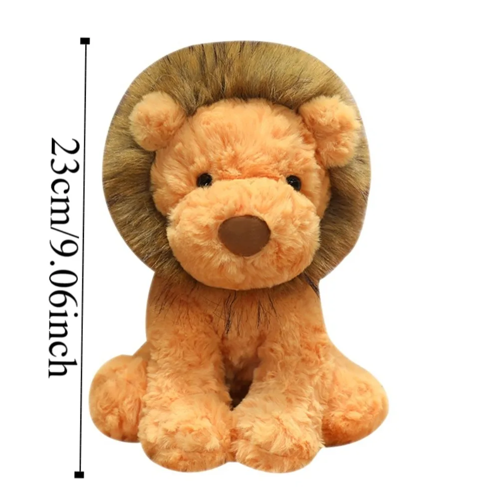Simpatico leone della foresta bambola di peluche cartone animato animali soffici peluche giocattolo morbido simulazione leone soffice bambola regalo di compleanno