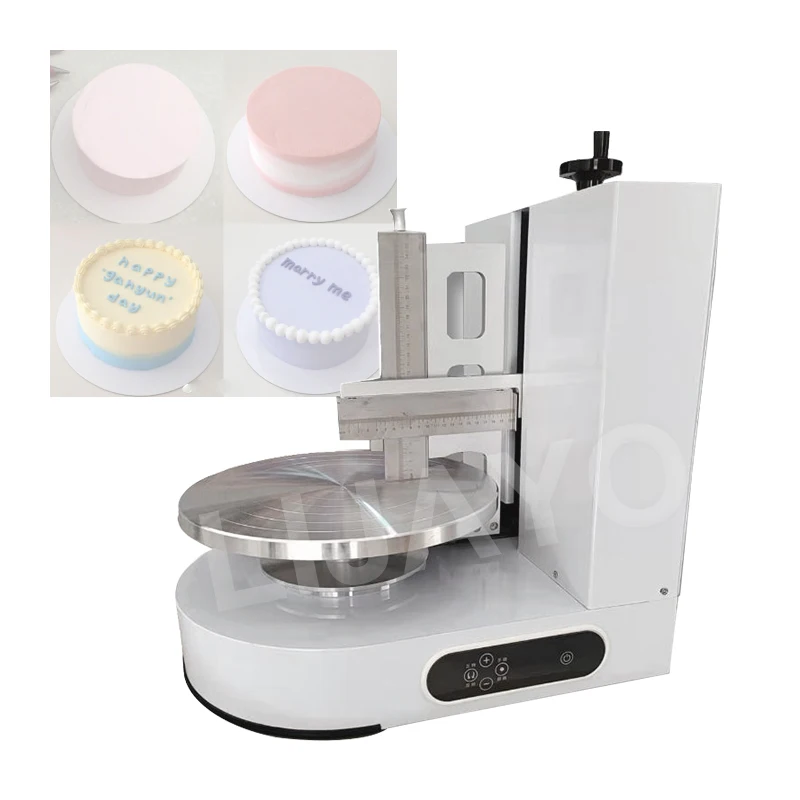 Semi Automatic Birthday Cake Embryo Dyeing Machine Cake Cream Spreader Baking Equipment