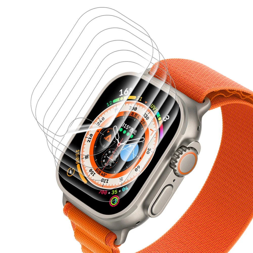 Proteggi schermo morbido per Apple Watch Ultra2 9 8 7 6 SE 5 4 3 9D HD Film No Glass iWatch Case 49mm 45mm 41mm 44mm 42mm 38mm 40mm