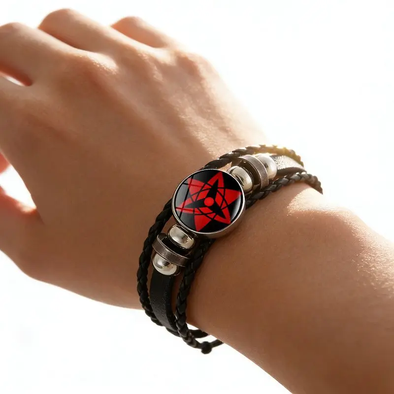 New Naruto Rinnegan Bracelet High-value Cartoon Printing Creative Men's and Women's Simple All-match Woven Beaded Bracelet Gift
