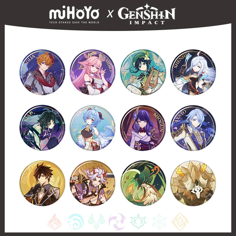 

Official Original Genshin Impact Seven Saints Call Event Series Tinplate Badge Raiden Shogun Xiao Ganyu Kamisato Ayaka Nahida