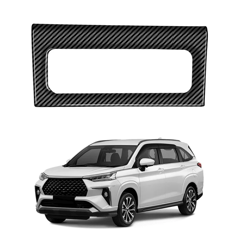 For Toyota Veloz Avanza 2022+ Carbon Fiber Audio Air Conditioner Switch Buttons Frame Cover Trim Sticker-N32R