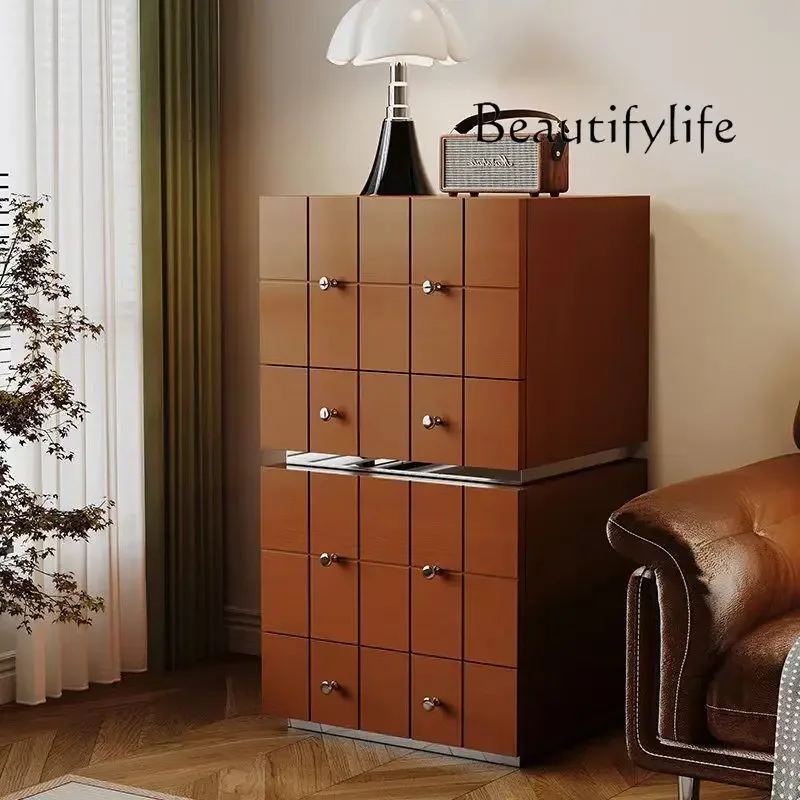 X36 Beistellschrank Wohnzimmer-Aufbewahrungsschrank TV-Schrank Haushalt Schlafzimmer Nachttisch Mit Schubladen