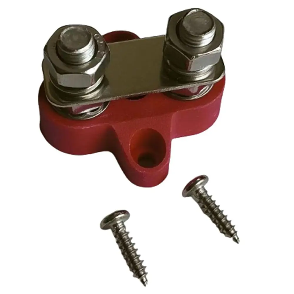 Heavy Duty Terminal Block Studs M8 12V/24V Power Distribution Stud Positive&Negative Sturdy Junction Block Bus Bar Camping RV