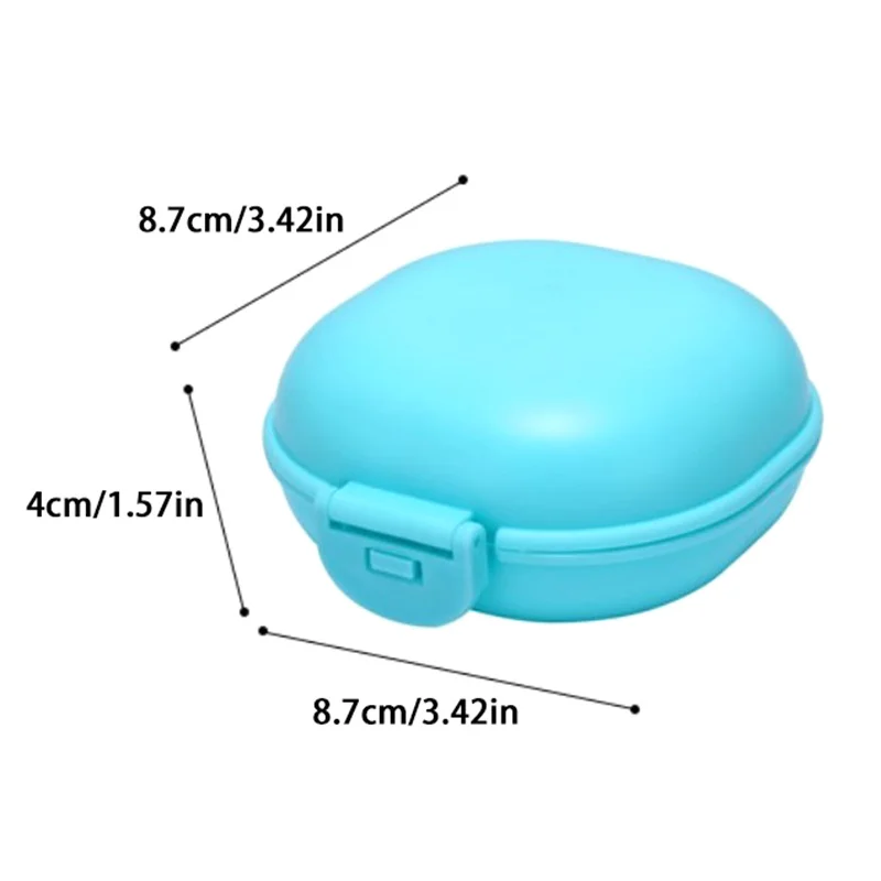 Mini caja de jabón de baño con tapa, plato de almacenamiento portátil, soporte de jabón de drenaje de ducha para el hogar, bandeja de contenedor, cubierta de viaje y senderismo