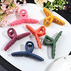Large Minimalist Scraping Hair Claw Strong Plastic Solid Matte Shark Pinch Waterproof Hair Clip Headwear Hair Accessories